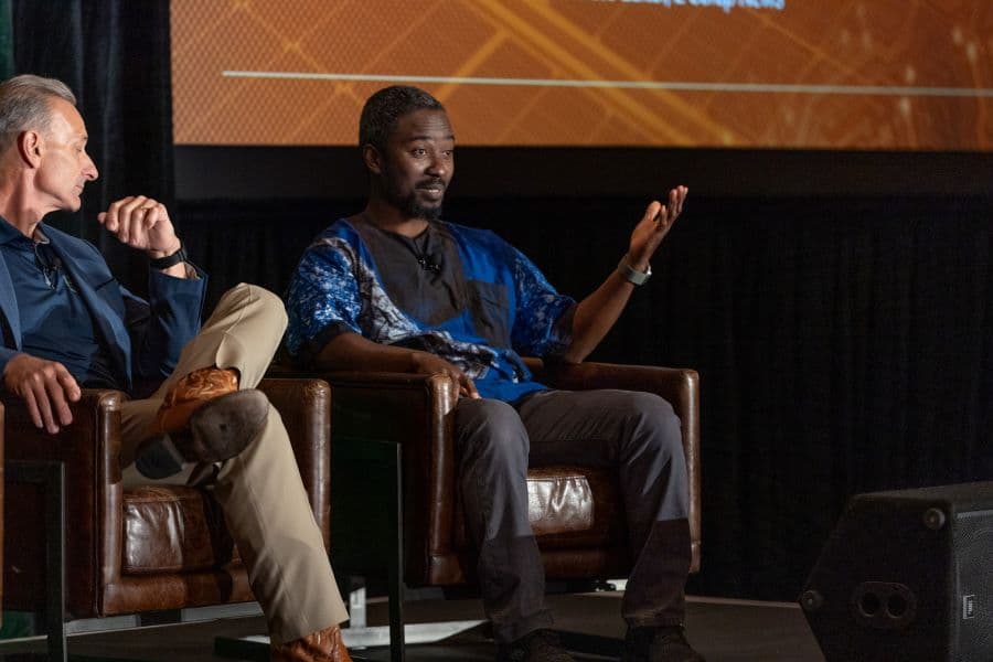Emmanuel Nyaletey speaking at the 2024 E-Scrap Conference